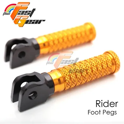 For Yamaha Vmax 1700 09-17 16 15 14 13 12 Gold Front Foot Pegs Motorcycle M-Grip • $48.47