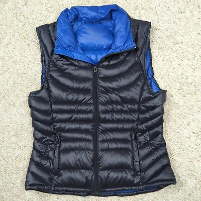 Bernardo Puffer Vest Womens M Black Goose Down Full Zip Packable Zip Pockets • $22.88