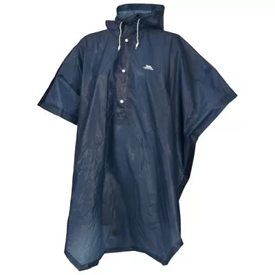 Adult Trespass Unisex Lightweight Waterproof Rain Poncho Canopy • £8.99