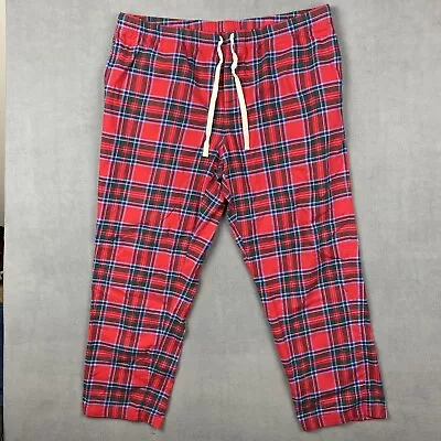 Vineyard Vines Pajama Pants Mens XXL Red Blue Plaid Drawstring Lounge Preppy • $14.40
