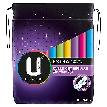 U By Kotex Overnight Extra Regular Pads - 10 Pack • $5.69