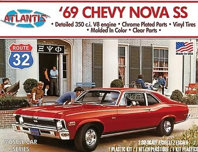 Atlantis 1969 Chevy Nova SS - Plastic Model Car Kit - 1/32 Scale - #2006 • $19.05