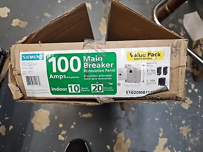 100 Amp 10-Space 20-Circuit Main Breaker Load Center Renovation Value-Pack • $79.99