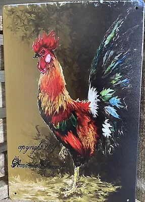 Rooster Metal Wall Sign 12 X 8  • $12.99