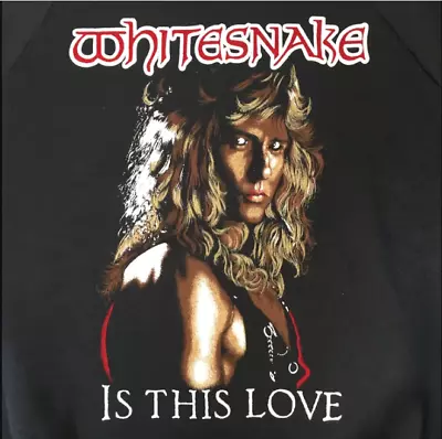Vintage Whitesnake Is This Love Cotton Black Men All Size T-shirt D022 • $18.99