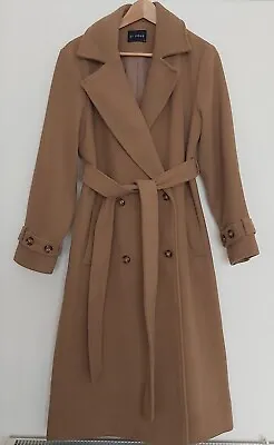 ET VOUS - Camel Midi Coat - Size 12 - (worn Once) • £36