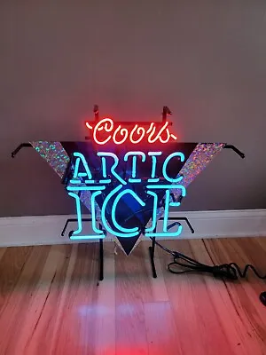 Vintage 1995 NOS 25x25 Coors Artic Ice Neon Beer Sign • $220