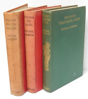 £8 • Buy 3 Just William Books Richmal Crompton Bundle Rebel Evacuees Television Show WW2