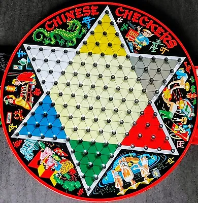 $35 • Buy Vintage Chinese Checkers Game Pixie All Metal Game Board By Steven Mfg Co 