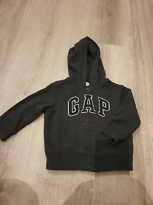 Baby Boy Gap Grey Hoodie 12-18months In Good Used Condition • £3.49
