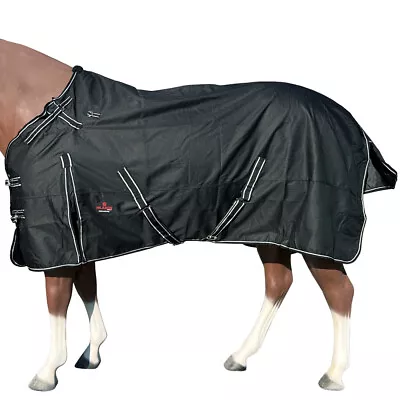 93HI Hilason 1200D Turnout Light Winter Waterproof Rain Sheet Horse Sheet Black • $78.99