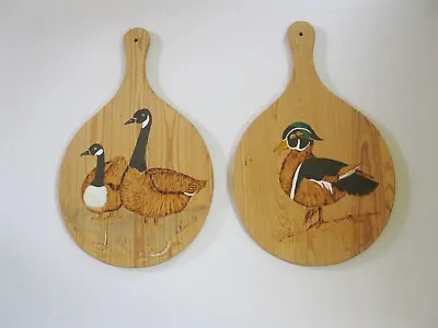 Vintage Plaque Wall Hangings Wildlife Hand Painted Distressed Cabin Lodge Decor • $14.99
