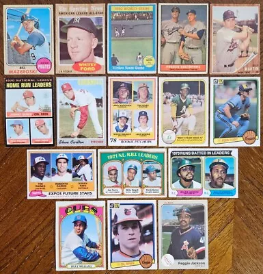 1960s-70s-80s BASEBALL HOF/STAR CARD LOT OF 16 FORD KOUFAX LOW GRADE READ *YCC* • $36