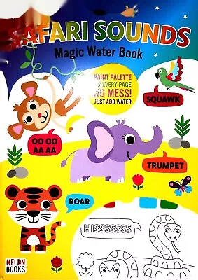 Safari Animals Paint With Water Colouring Book For Children Boys Girls Activity • £3.99