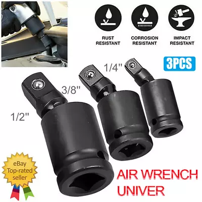 3/8  1/2  1/4  Universal Impact Socket Joint Set Drive Wobble Swivel Extension • $12.99