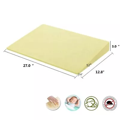 Cot Bed Wedge Pillow Anti Reflux Colic Cushion Anti-Spit Milk Baby Wedge 27x13x3 • £14.89