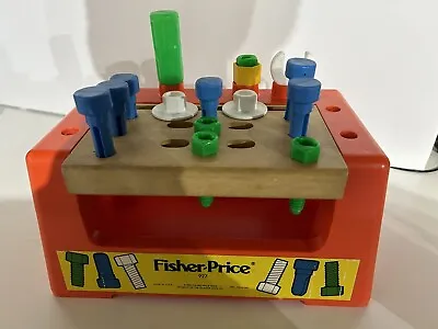Fisher Price Work Bench #927 Wood & Plastic With Tools 1980 • $19.99