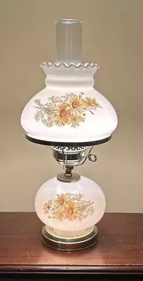 Vintage Gone With The Wind Hurricane Parlor Lamp Hand Painted 3 Way 18” • $49.99