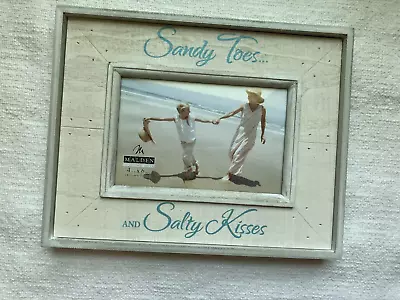 Sandy Toes & Salty Kisses 4  X 6  Malden Wooden Picture Frame - NEW!! • $10