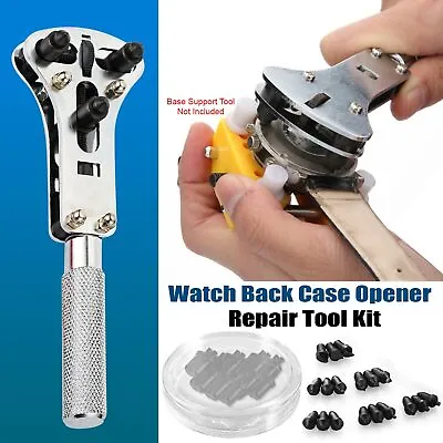 New Watch Repair Back Case Opener Wrench Maker Screw Cover Remover Tool Kit UK • £5.09
