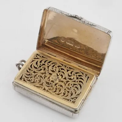 A Fine Nathaniel Mills Sterling Silver Vinaigrette Birmingham 1832 • £440