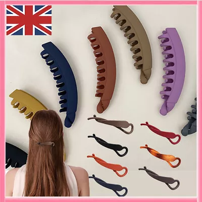 Women's Long Banana Clip Hairpin Clips Catch Ponytail Hair Accessories Girls UK • £3.58