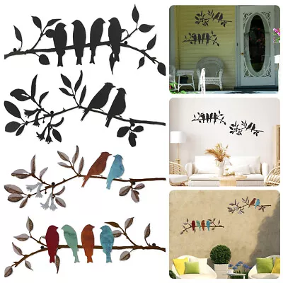 2Pcs Metal Birds Wall Decoration Kit Hanging Metal Birds Wall Art Creative UK✢ • £10.74