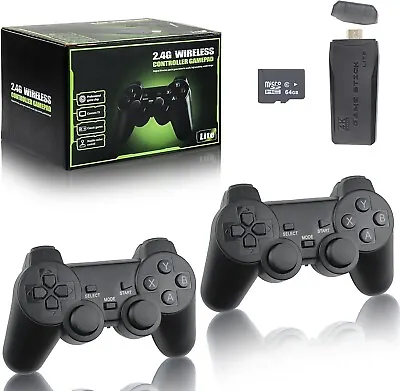 Retro Game Stick- 9 Emulators And 2.4GHz Wireless Controller For TV Plug- Black • £24.95