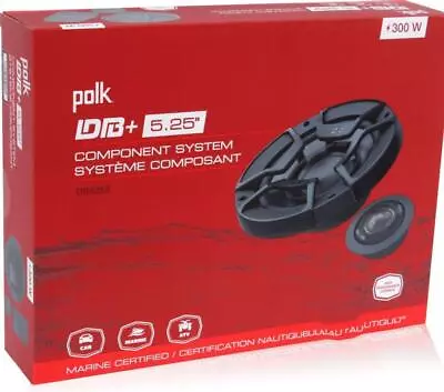 Polk DB5252 5.25  Component Car Speakers 300 Watt Marine Certified Black NEW • $139.99