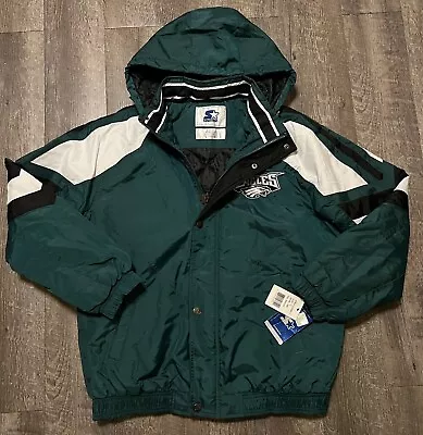 Philadelphia Eagles Starter VINTAGE REGULATOR Hooded Full Zip/Button NFL Jacket • $129.99