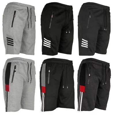 Men's Fashion Drawstring Shorts  Elastic Waist Zipper Pocket Fitness Gym Sweats • $13.99