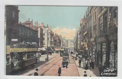 £1.50 • Buy Lord Street Liverpool 6 Aug 1906 Wood Milne Shoe Shine Tram Wilkinson Ingham