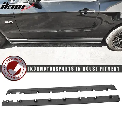 Fits 10-14 Ford Mustang V6 V8 GT Bottom Line Side Skirt Splitter PP Rocker Panel • $123.49