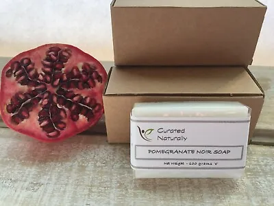 Pomegranate Noir Goats Milk Handmade Natural Soap 100g Ideal Gift • £3.95