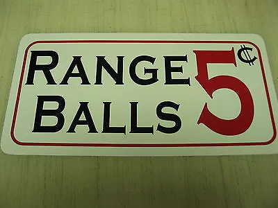 Vintage Style RANGE BALLS Metal Sign Tee Box Driving Range Basket Golf Driver • $13.45