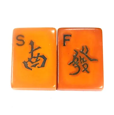 Earrings Pierced Bakelite Mahjong Tiles S & F 1.25 X3/4  23X • $13.15