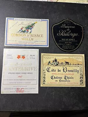 FRENCH WINE LABELS VINTAGE France CHATEAU WINE 1960s WILLM THIVIN SAILORGE WINE • $9.99