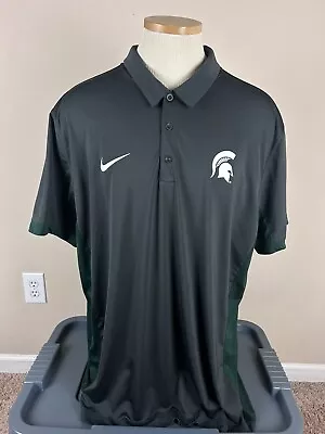 Nike Dri Fit Michigan State Spartans Short Sleeve Golf Polo Shirt Men's Size XXL • $13.99