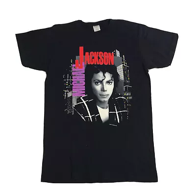 MICHAEL JACKSON BAD TOUR 1988 VINTAGE BLACK T-SHIRT SIZE: L Fits S • £145