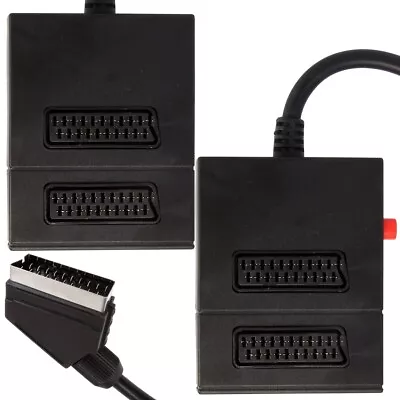 SCART SPLITTER BOXES Switch/Unswitched 2 WAY DVD TV Video Adapter Switchable Box • £6.82