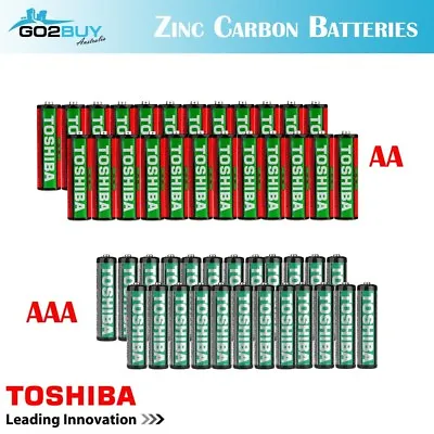 GENUINE TOSHIBA Zinc Carbon AA|AAA Cell Battery Super Long Lift Batteries • $7.85