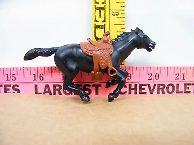 Marx Roy Rogers Mineral City Western Town Tin Litho Black Running Horse & Saddle • $14.95