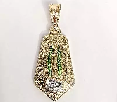 Gold Plated My Lady Virgin Mary Pendant Oro Laminado Virgen De Guadalupe Medalla • $6