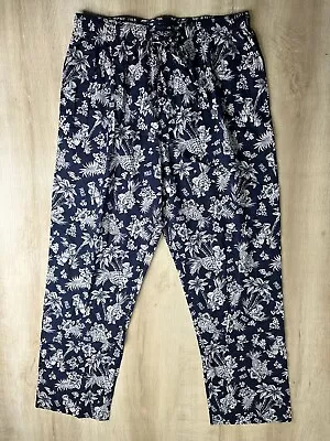 NWOT Polo Ralph Lauren Mens Lounge Pants Navy L Polo Bear Hawaiian Graphic Print • $20.25