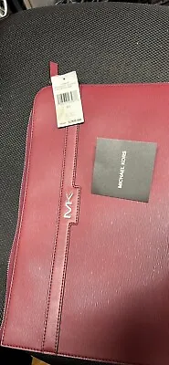 Michael Kors - L Zip Laptop Case Sleeve DARK CHERRY • $100