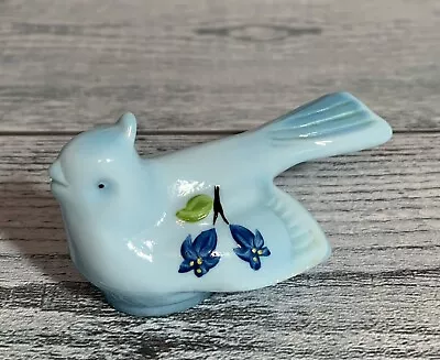 VTG. Mosser Glass Blue Bird Hand Painted • $29.99