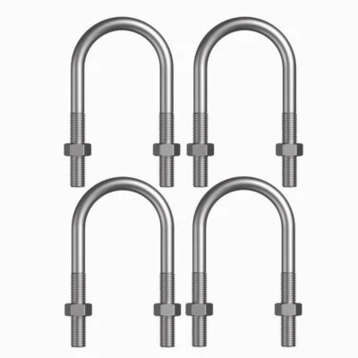 $30 • Buy 4x Trailer Axle Spring U Bolts Round 50mm Wide Zinc 150mm Arm Long
