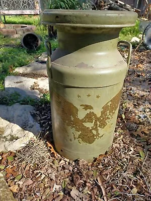 Vintage Steel 5 Gallon Milk Can With Colonial American Eagle USA • $85