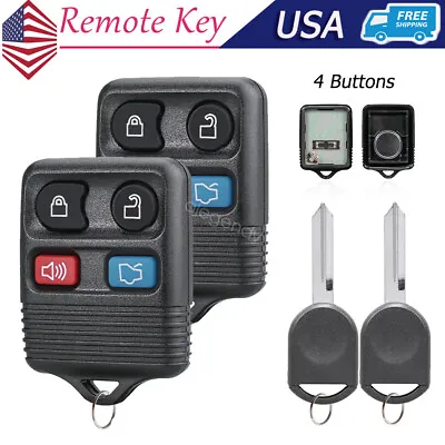 2 For 2007 2008 2009 2010 2011 2012 ~ Ford Focus Keyless Remote Fob + 4D63 Key • $12.85