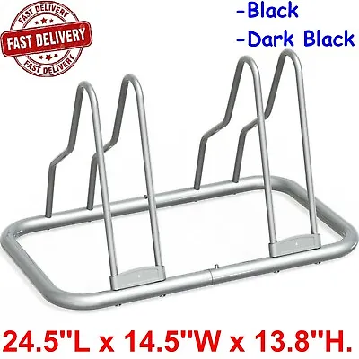 2-Bike Rack Bicycle Floor Stand Parking Garage Storage Rack For Indoor Outdoor • $37.99